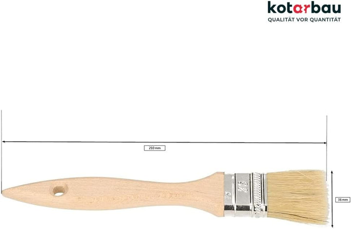 KOTARBAU Farbpinsel Mit Holzgriff Alle Grössen Flachpinsel Beizen Lasur Farben Malerpinsel Streichen