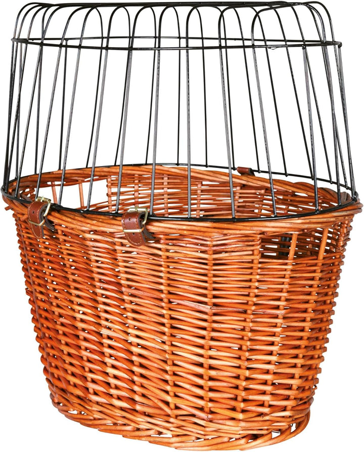 TRIXIE Hundekorb für das Fahrrad vorne bis 5 kg 44 × 48 × 33 cm - gewobener Hundefahrradkorb für den
