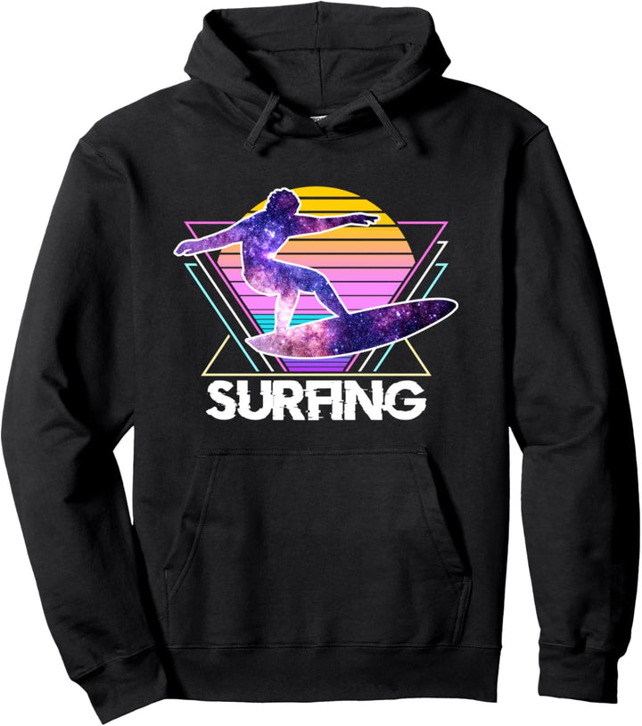 Surfsport Retro Vintage Vaporwave 90er Surfer Pullover Hoodie