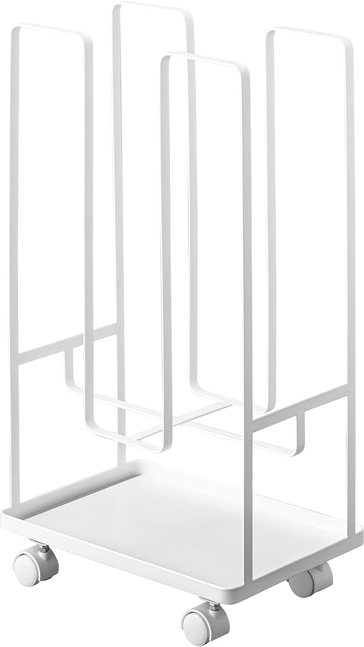 Yamazaki TOWER 5760 Karton Organizer, Weiss, Stahl, L 20 x B 30 x H 54,5cm, Weiss