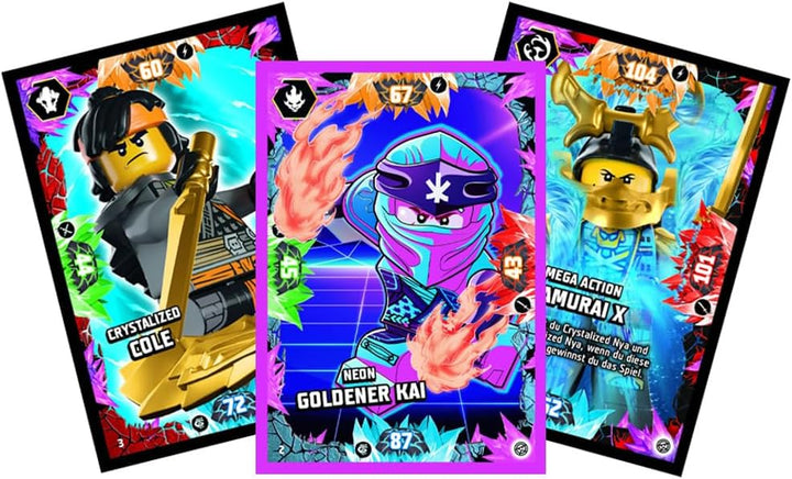 Bundle mit Blue Ocean Lego Ninjago Serie 8 Trading Cards - 10 Booster + Exklusive Collect-it Hüllen