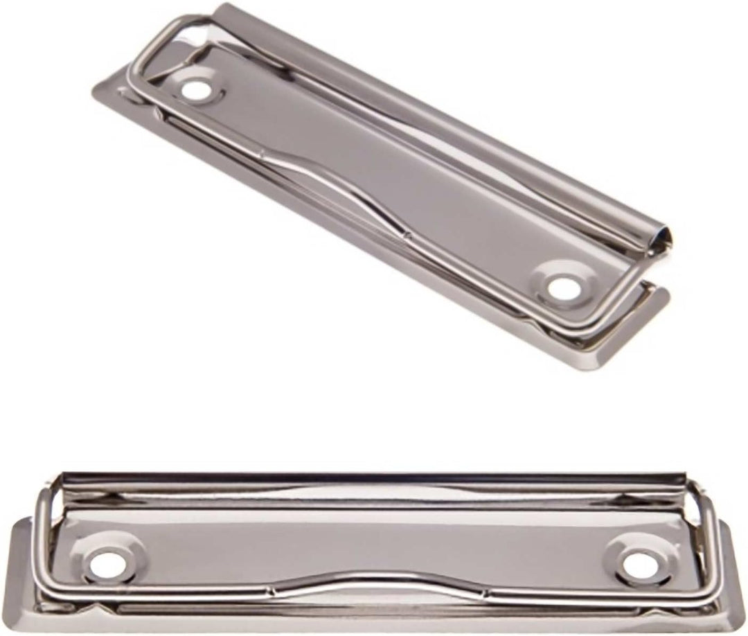 100 x Drahtbügelmechanik Klemmmechanik Klemme Klemmbrett Mappe, 100x30mm, silber