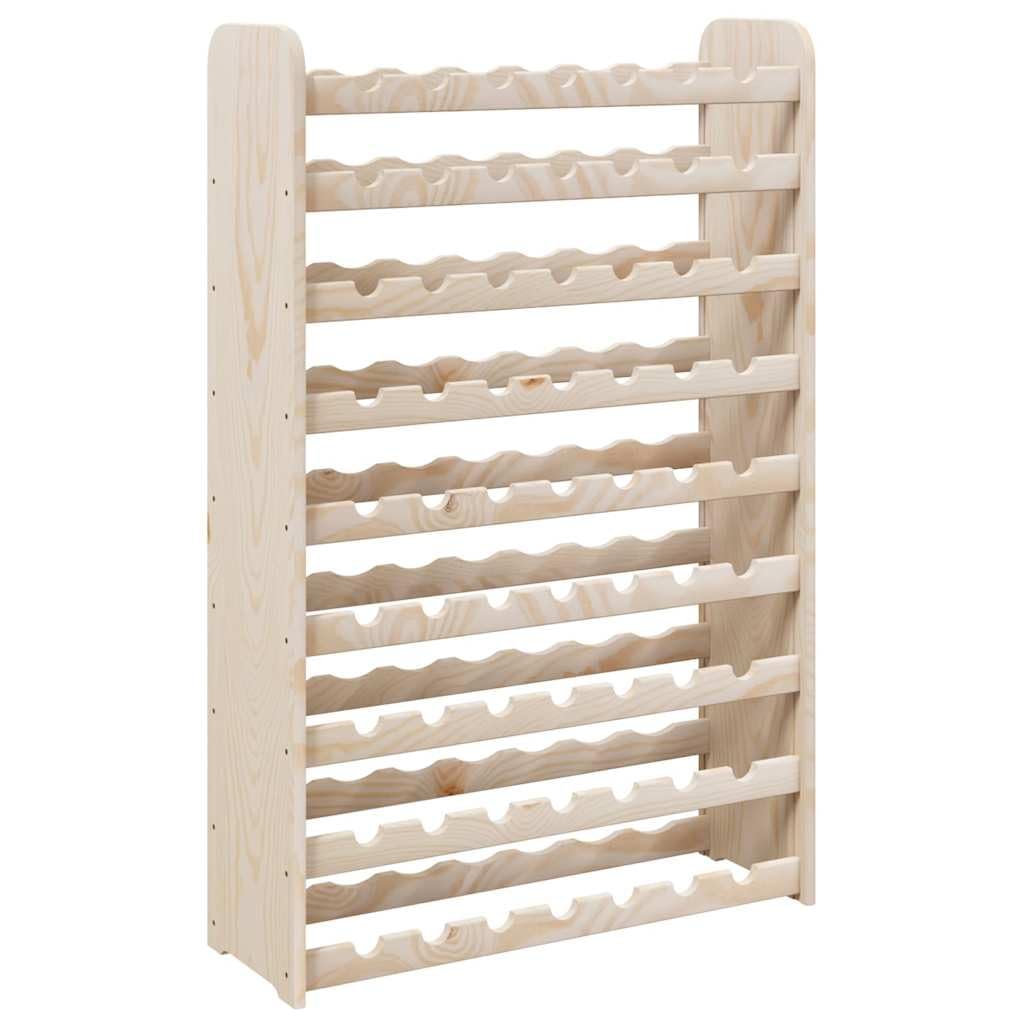 vidaXL Weinregal, Flaschenregal mit 9 Ebenen Wellen-Design, Flaschenständer für 63 Flaschen, Weinsch
