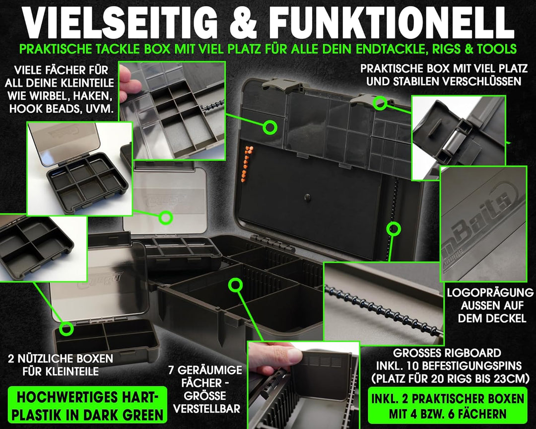 Magic Baits Tackle Box Large System Carp Tackle Box Karpfen Rig Box Carptackle Safe Angelbox