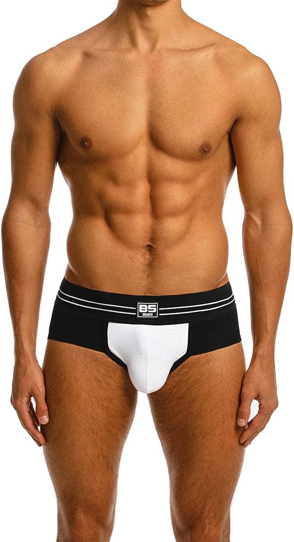 BSHETR Herren-Unterwäsche, Unterhosen Männer Slips, 3er-Pack, 5er-Pack, Netzstoff, niedrige Taille,
