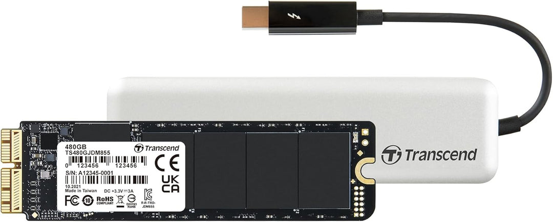 Transcend 480GB Highspeed JetDrive Thunderbolt PCIe™ Gen3 x4 Portable SSD Speichererweiterung für Ma