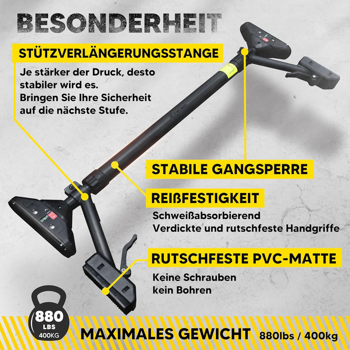 Klimmzugstange Türrahmen, Pull Up Bar, Oberkörper-Workout-Stange, Doppelte Sicherheitsverriegelung,