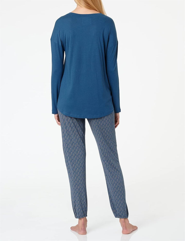 Triumph Damen Pyjamaset, Blue - Dark Combination