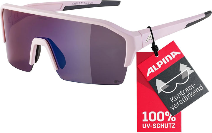 ALPINA RAM HR Q-LITE V - Verspiegelte, Kontrastverstärkende & Beschlagfreie Sport- & Fahrradbrille M