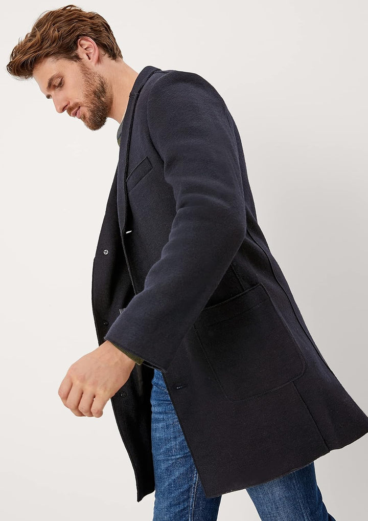 s.Oliver BLACK LABEL Herren Daunenmantel 48 Blau, 48 Blau