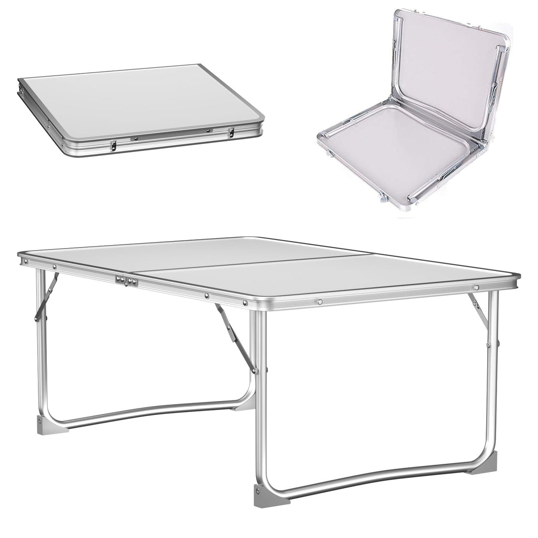60 x 40CM Aluminium-Betttisch Laptop-Tisch für Bett, Klapptisch Camping-Tisch Leichter tragbarer Gar