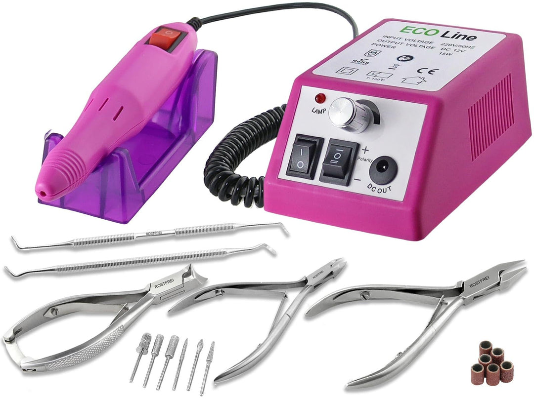 Fusspflegegerät Fräser Komplettes Fusspflege Set Elektrisch mit Nagelzangen Fusspflegeinstrumente Di