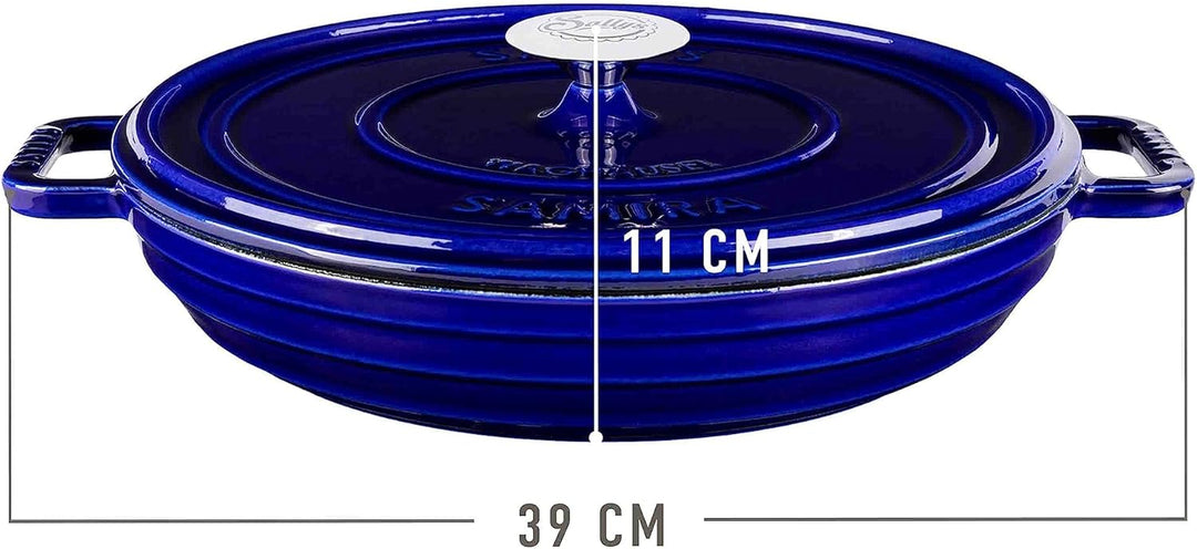 Sallys 'Samira' Deluxe Gusseisentopf - Robustes und Hochwertiges Kochjuwel für Perfektes Garen - für
