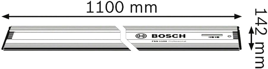 Bosch Professional Führungsschiene FSN 1100 (1,10 m Länge, kompatibel mit Bosch Professional GKS Kre