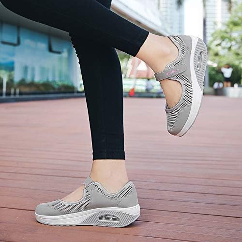 CLYCTIP Damen Outdoor Fitnessschuhe Atmungsaktive Mesh Schuhe Sport Slipper mit Klettverschlu 38 EU