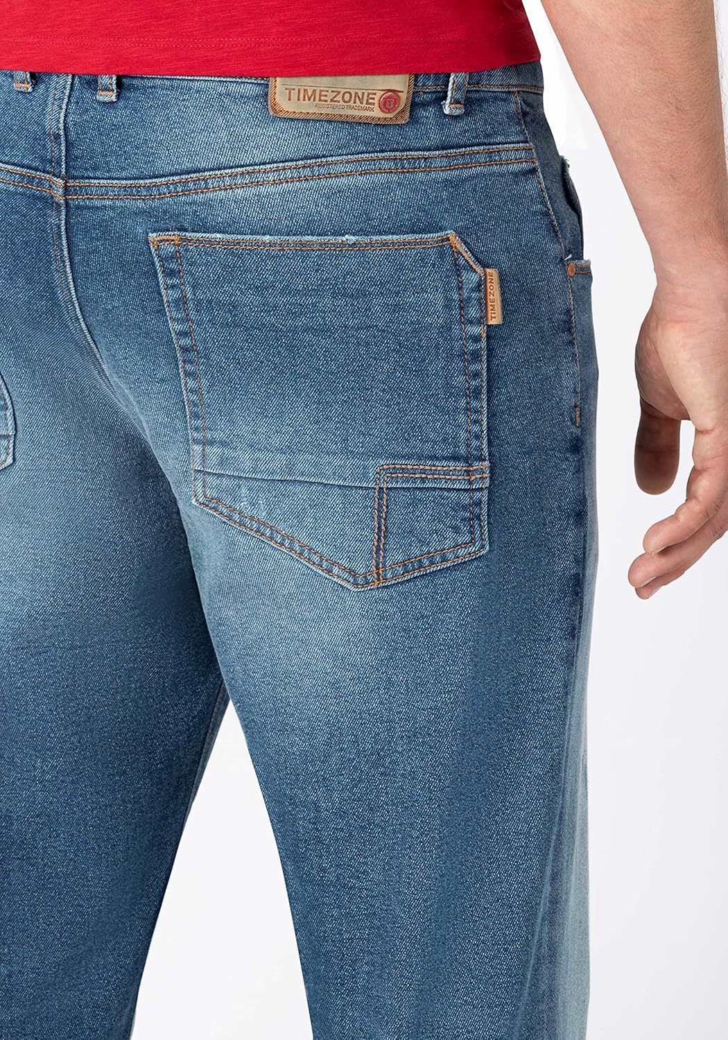 Timezone Herren Comfort Matztz Jeans, Light Riged Wash
