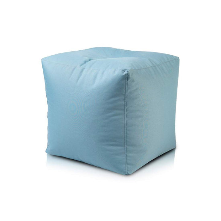 Ecopuf Cube S Fusshocker für den Aussenbereich, aus Polyester, wasserdicht, gefüllt mit Polystyrolkü