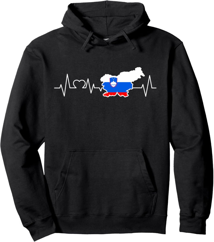 Slowenien Herzschlag Flagge Liebe Männer Frauen Geschenk Pullover Hoodie