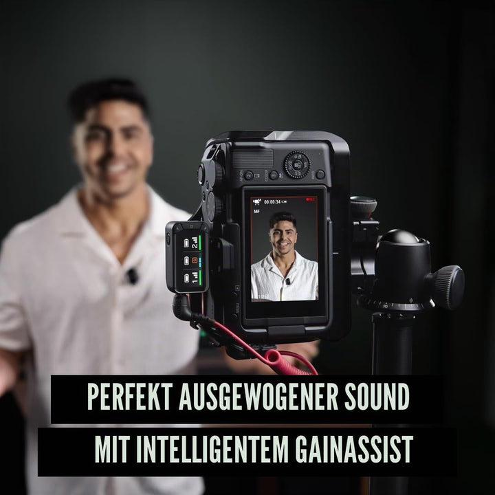 RØDE Wireless Micro - Kompaktes kabelloses Mikrofon-Kamerakit, Zwei Mikrofone mit Kamerareceiver, Sm