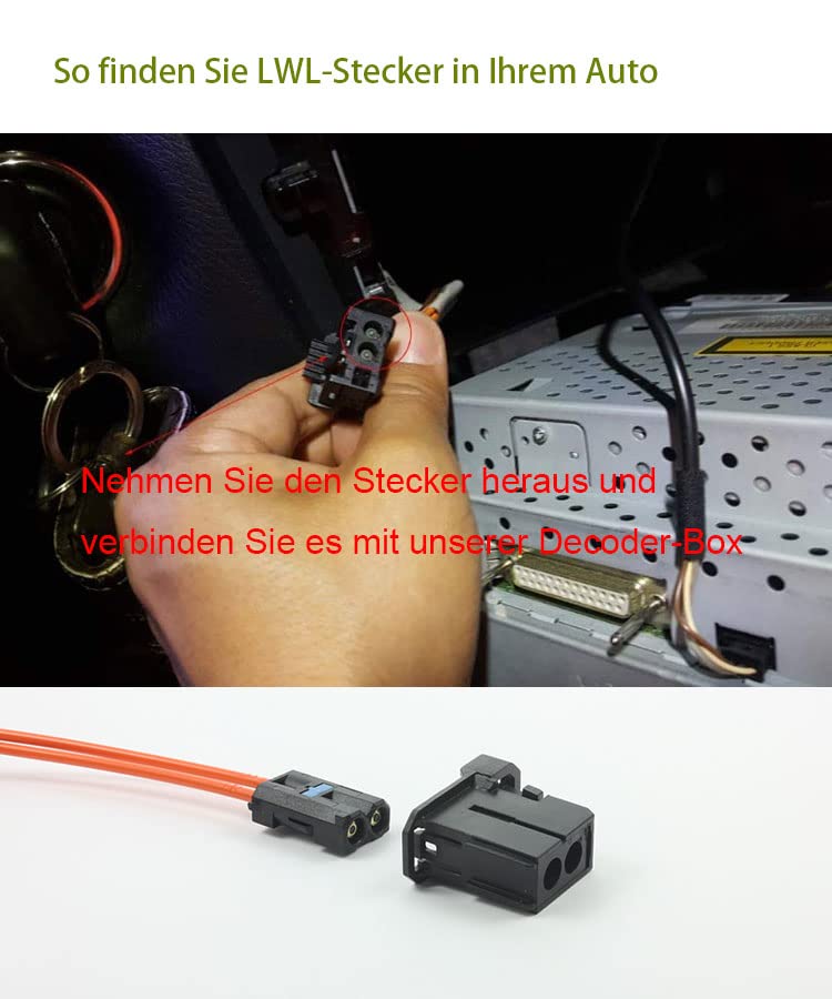 PC001 Most LWL-Verstärker Harman Kardon/Bose Audiosystem Glasfaser Fiber-Optic Decoder Box Für Merce
