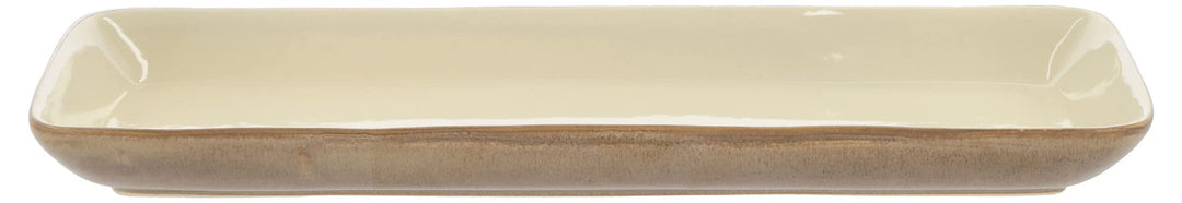 BITZ Servierplatte, Rechteckige Platte aus Steinzeug, 38 x 14 x 3,5 cm, Wood/Sand 14 x 38 cm Wood/Sa