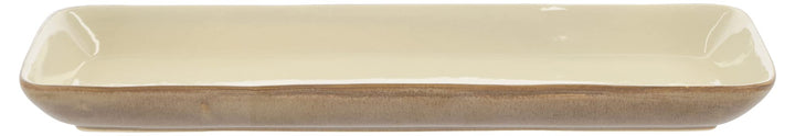 BITZ Servierplatte, Rechteckige Platte aus Steinzeug, 38 x 14 x 3,5 cm, Wood/Sand 14 x 38 cm Wood/Sa