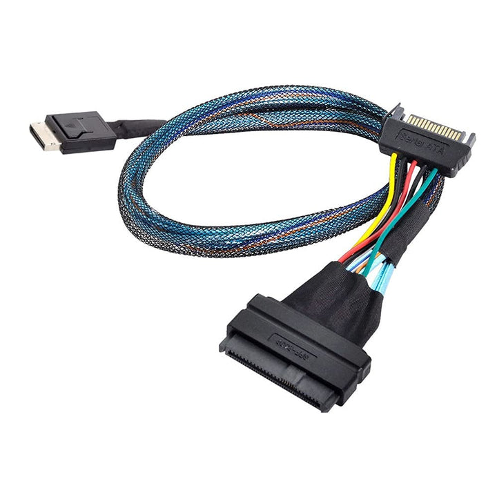 Xiwai Oculink SFF-8611 auf U.2 U.3 SFF-8639 NVME PCIe PCI-Express SSD Kabel für Mainboard SSD