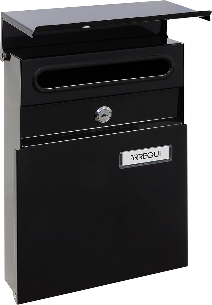 ARREGUI Line E6804 Briefkasten aus Verzinktem Stahl, Grösse S (DIN A5), Wandbriefkasten für den Auss