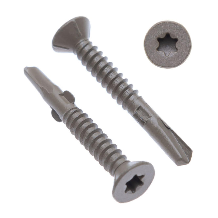 6.3mm Metallschrauben Selbstschneidende Torx-Flachkopf-Bohrschrauben (Packung mit 100) für den Ausse