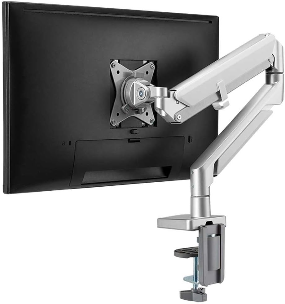 LogiLink BP0086 - Alu Monitor-Schreibtischhalterung für 17-32 Zoll (LCD, LED, OLED, …) mit Gasdruckf