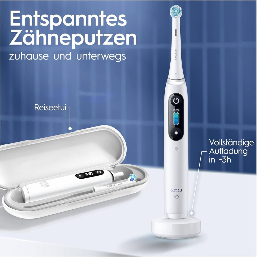 Oral-B iO Series 8 Elektrische Zahnbürste/Electric Toothbrush, 2 Aufsteckbürsten, 6 Putzmodi für Zah