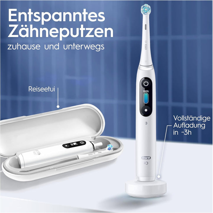 Oral-B iO Series 8 Elektrische Zahnbürste/Electric Toothbrush, 2 Aufsteckbürsten, 6 Putzmodi für Zah