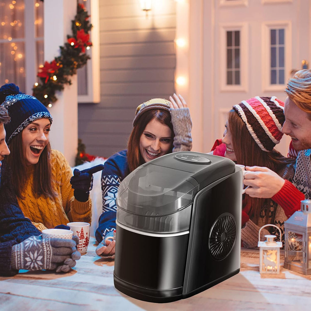 Eiswürfelmaschine Testsieger 12KG Eiswürfelbereiter Ice Maker 6 min Produktionszeit Ice Cube Maker,