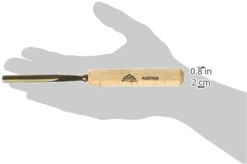 STUBAI Stemmeisen Stechbeitel Serie 52 - Form 7 | Gerades Hohleisen - 8 mm, mit Holzgriff, für Figur