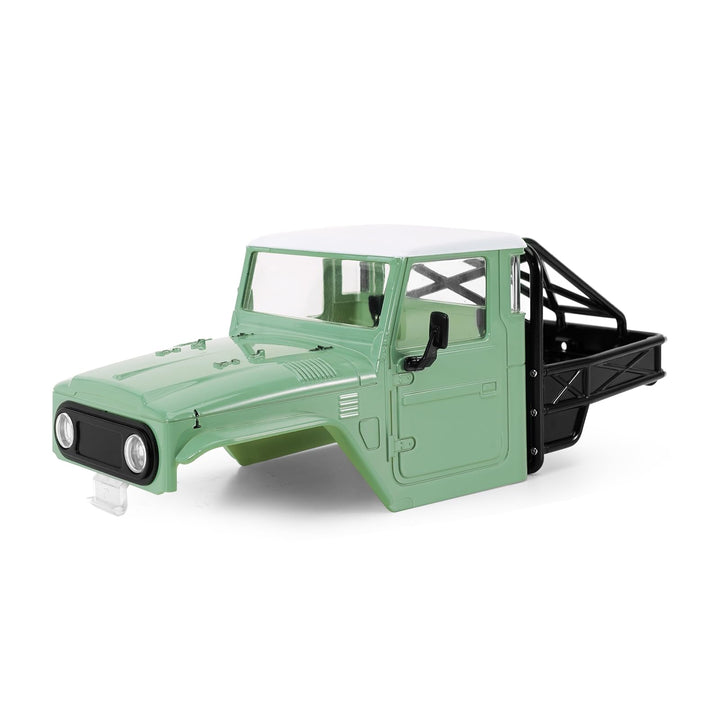 INJROA IR40 LKW-Karosserie mit Rohrkäfig für 1/18 TRX4M Defender Bronco Upgrade-Teil (Gedämpftes Grü