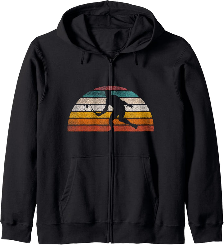 Tennis Retro Tennisplayer Gift Idea Graphic Kapuzenjacke