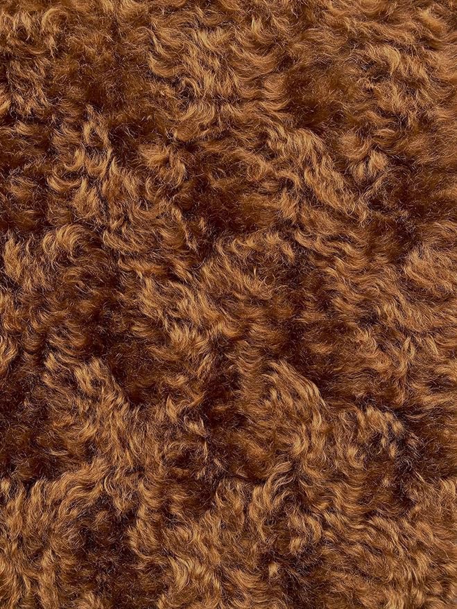 Deutsches 100% Mohair Fell Stoff für Teddybären DIY Rückseite 100% Baumwolle (Dunkelbraun 5052, 100
