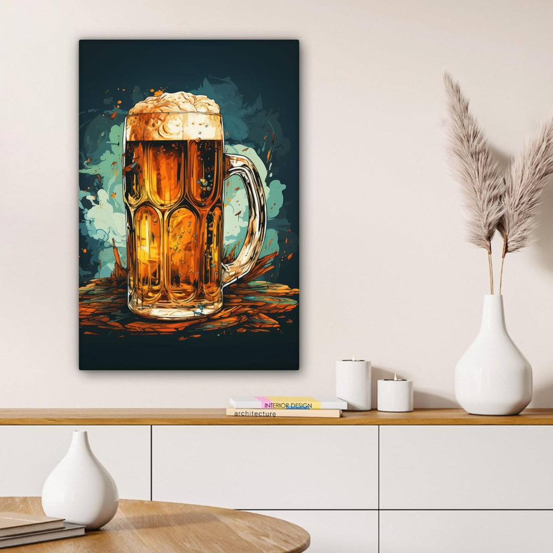 MuchoWow© Leinwand 60x90 cm Deko Schlafzimmer Aesthetic Leinwandbilder Wohnzimmer Gemälde Foto Gesch