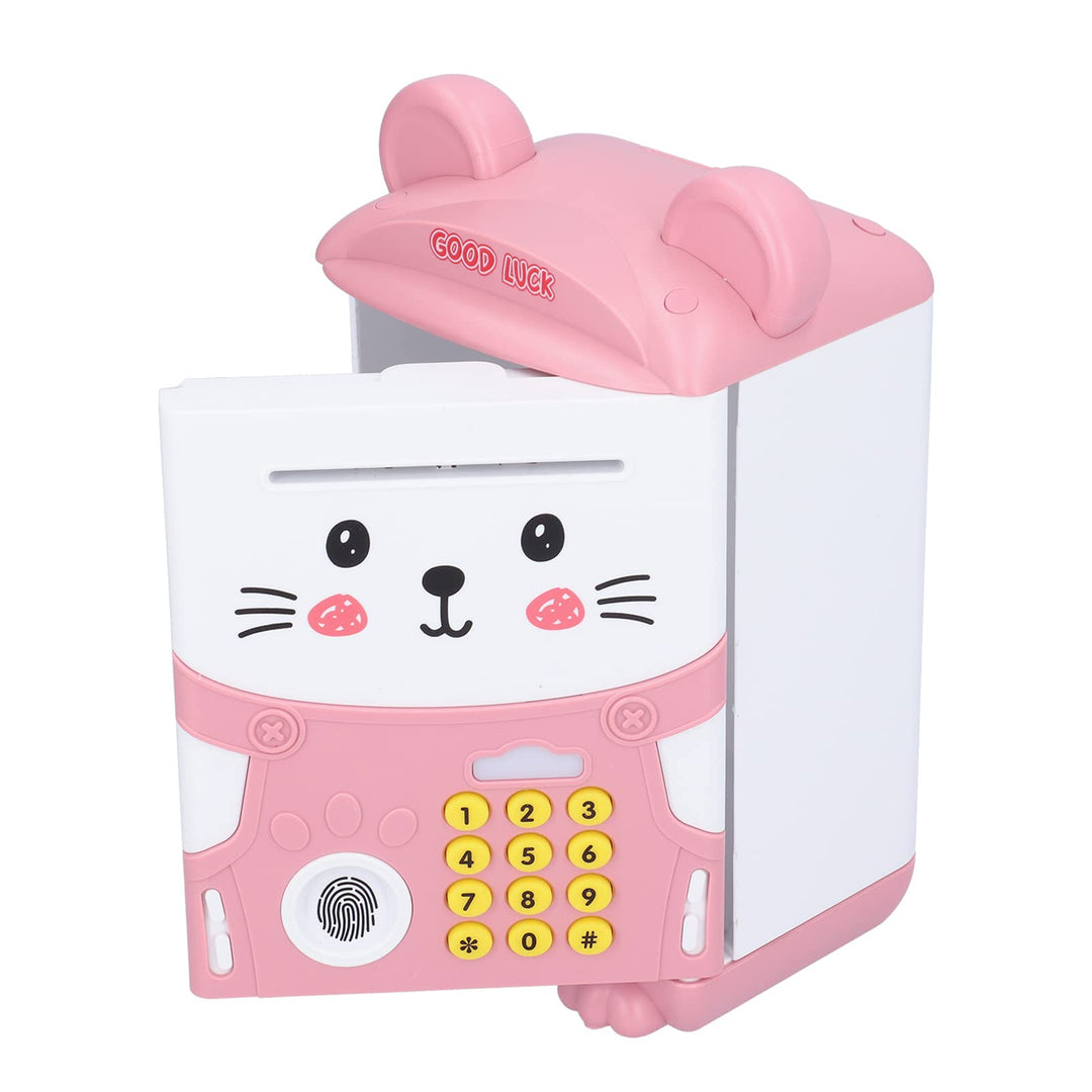 Kinder Elektronische Fingerabdruck-Code-Sperre, Mini ATM Auto Scroll Papiergeld Sparschwein One-Clic