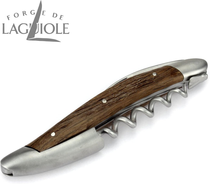 Forge de Laguiole Kellnermesser Sommelierbesteck - Griff fossile Mooreiche Morta - Edelstahl matt
