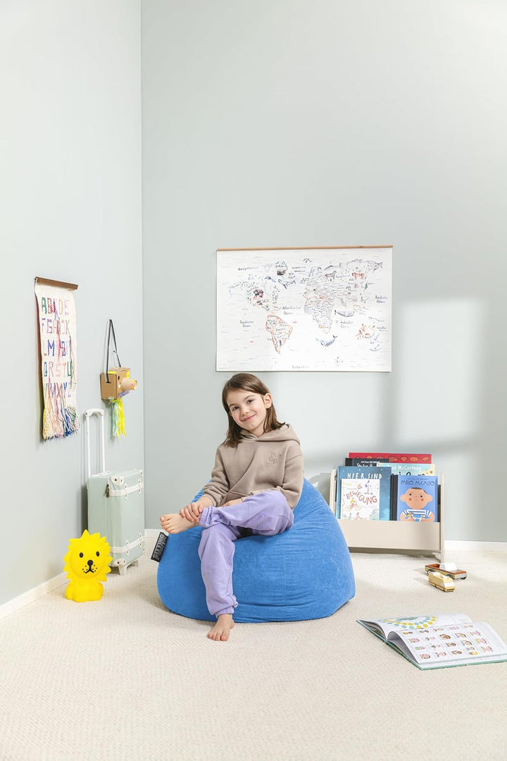Sitting Point 29940 010 Sitzsack BeanBagEasy L blau 70x90 cm / 120L Blau, 70x90 cm / 120L Blau