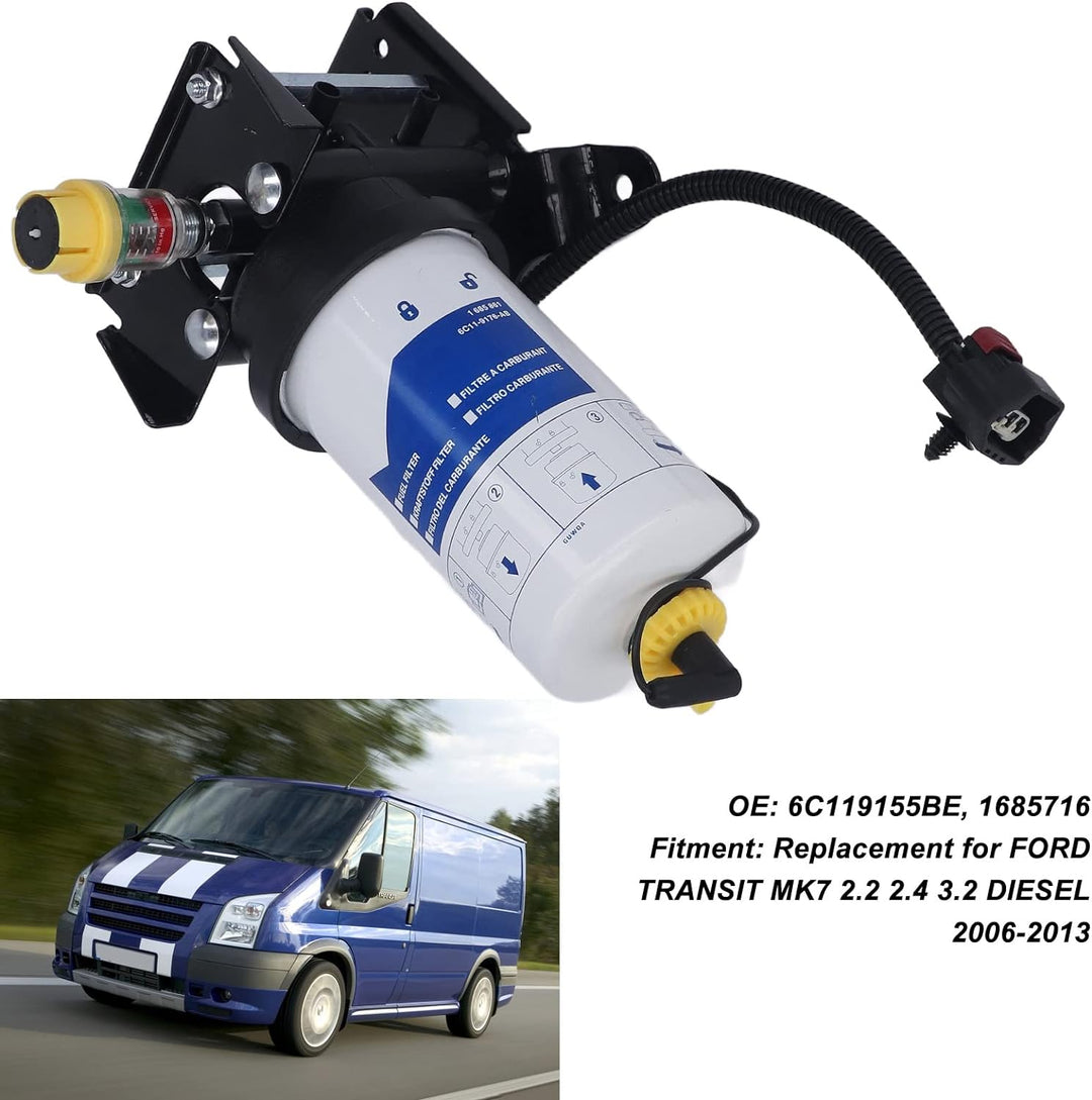 Leapiture Kraftstofffilter Ersatz für TRANSIT MK7 Dieselkraftstofffilter 6C119155BE 1685716 Motorkra