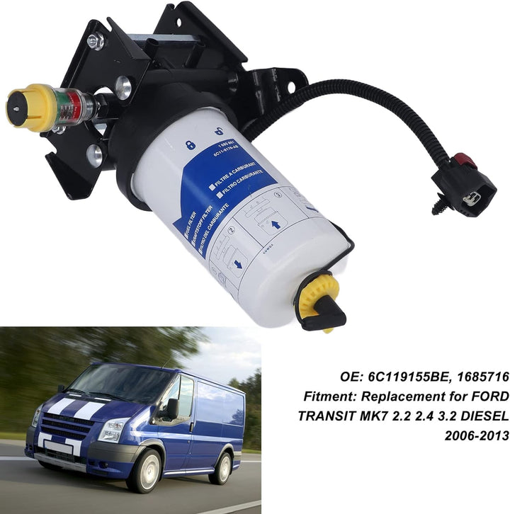 Leapiture Kraftstofffilter Ersatz für TRANSIT MK7 Dieselkraftstofffilter 6C119155BE 1685716 Motorkra