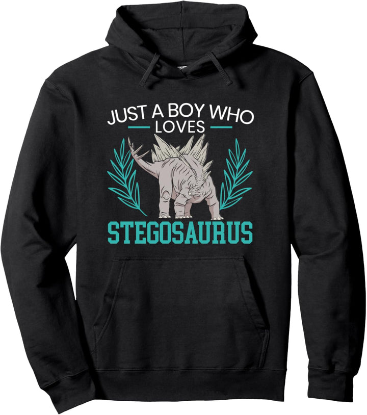 Just A Boy Who Loves Stegosaurus Paläontologen Dinosaurier Pullover Hoodie
