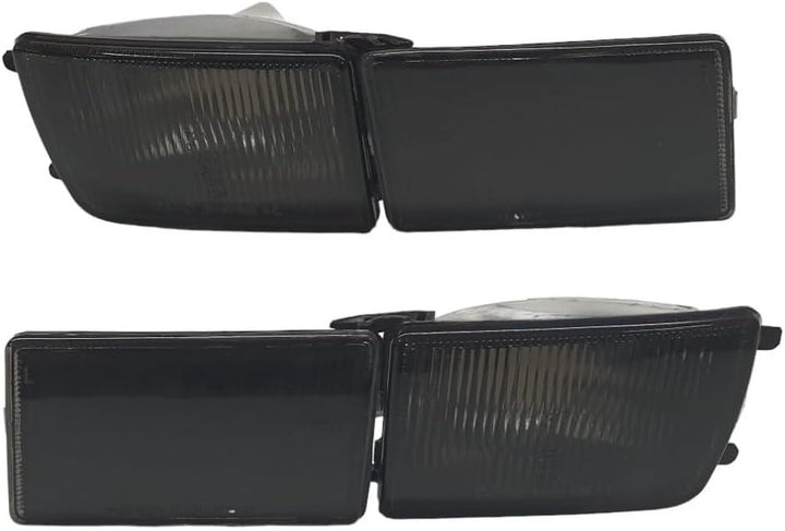 goingfast Front- Blinker Blinkleuchten + kurze Blenden Schwarz Set Links+Rechts Eintragungsfrei