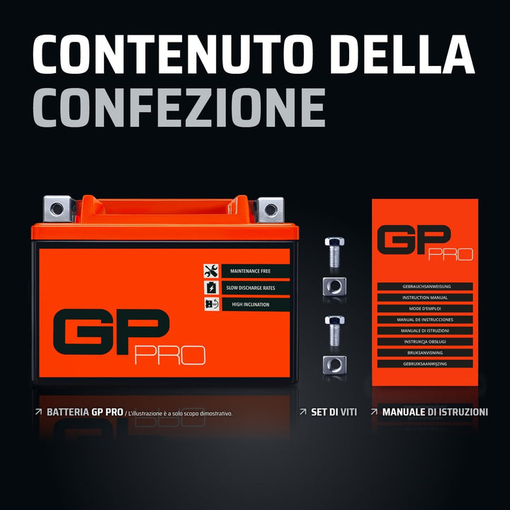GP-PRO GB10L-B 12V 11Ah GEL-Batterie (Kompatibel mit YB10L-B / YB10L-B2) (Wartungsfrei &amp; Versiegelt)