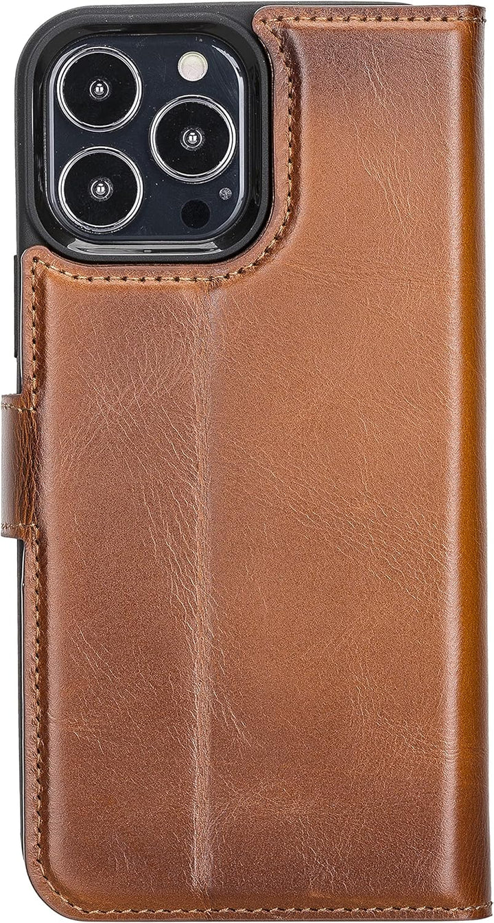Solo Pelle Lederhülle kompatibel für iPhone 13 Pro Max in 6.7 Zoll abnehmbare Hülle (2in1) inkl. Kar