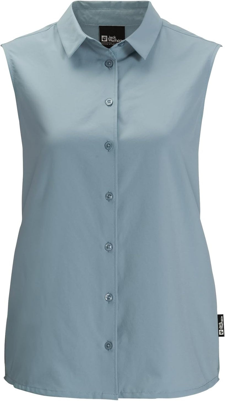 Jack Wolfskin Damen Sonora Sleeveless Shirt W Schnelltrocknende Ärmellose Bluse M Citadel, M Citadel