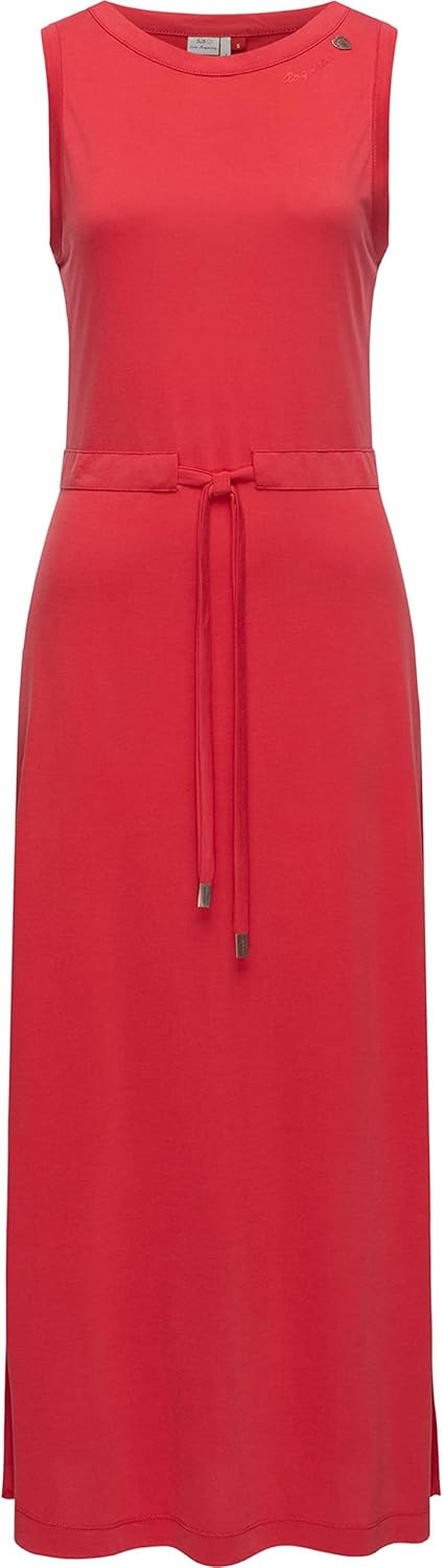 Ragwear Damen Kleid Sommerkleid langes Maxikleid Giggi XS-XXL XL Extra Tall Rot, XL Extra Tall Rot