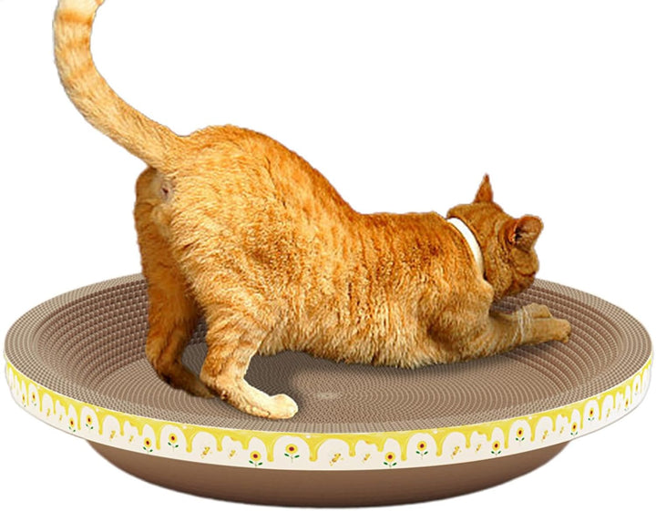 Katzenkratzbett - Pad Bowl Katze Karton Bett Kratzmatte - Dickes, kratzfestes Katzenbett aus Pappe,